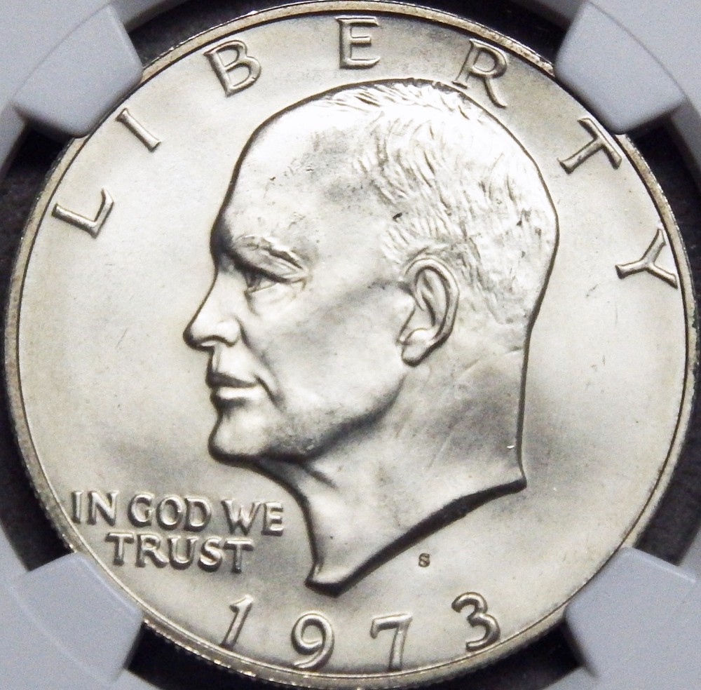 1973 S EISENHOWER SILVER DOLLAR NGC MS67 IKE