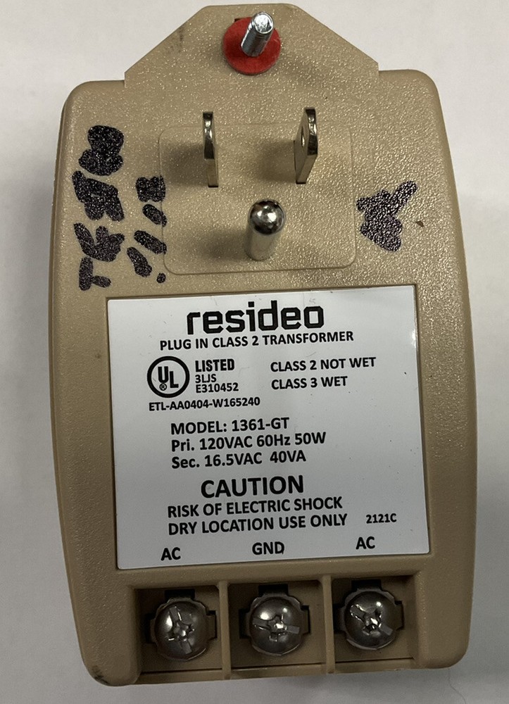 PLUG-IN CLASS 2 TRANSFORMER - MODEL   1361 - GT