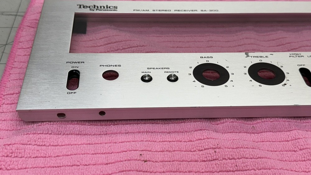 Original OEM Technics SA-300 Receiver Front Aluminum Panel Only W/ Screws 🔥