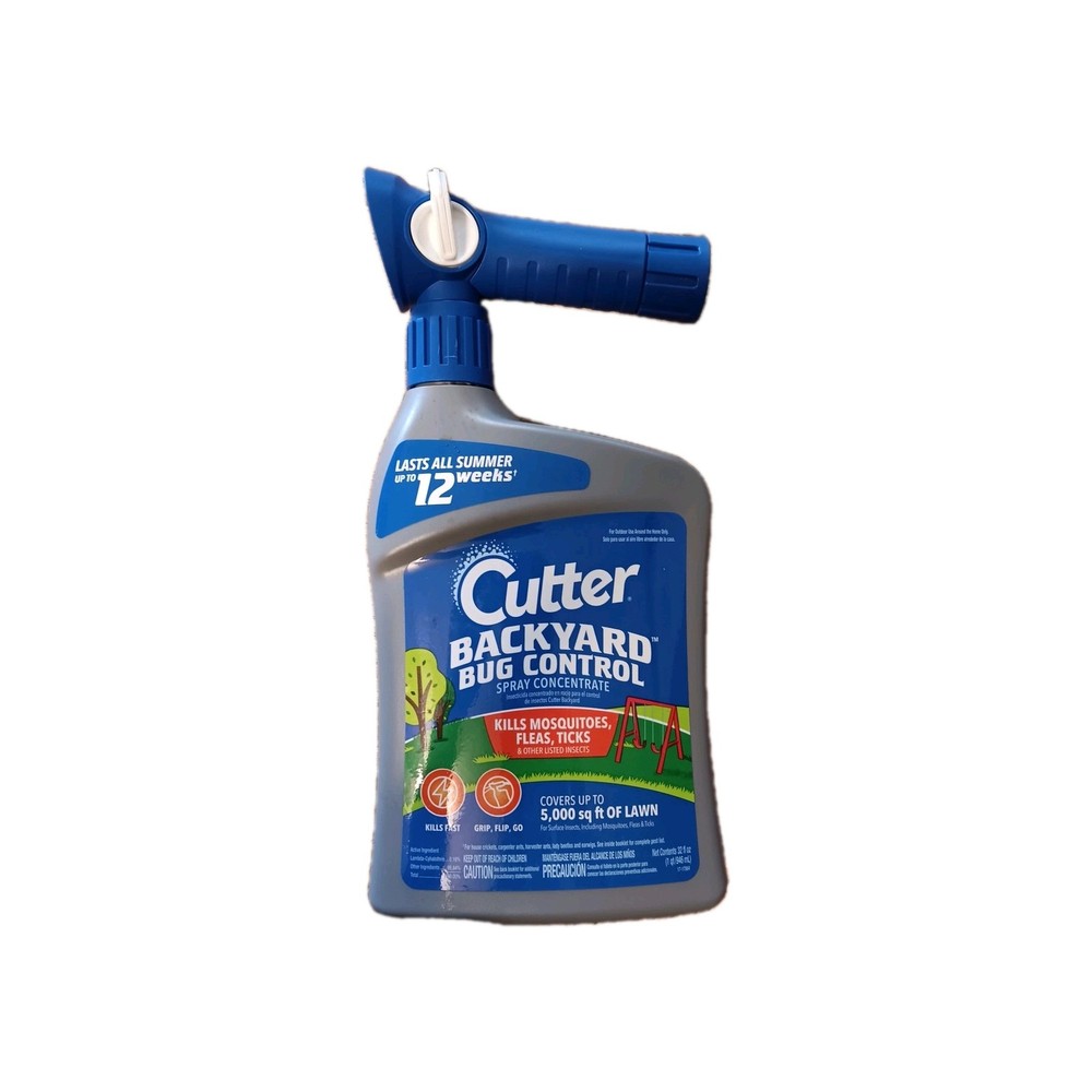 Cutter Backyard Bug Control Spray Concentrate, Fleas,Mosquito Repellent 32 Oz