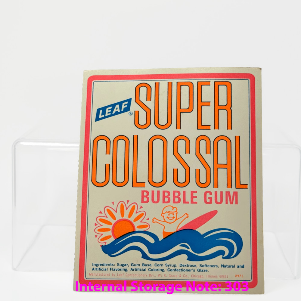 Leaf Candy Vending Machine Graphic Placard Super Colossal Bubble Gum MCM
