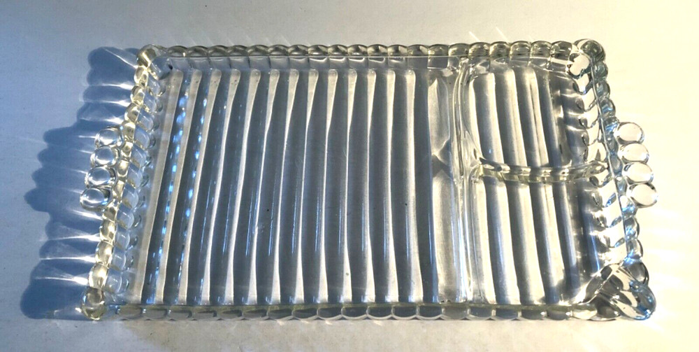 Vintage Glass ROLLING TRAY