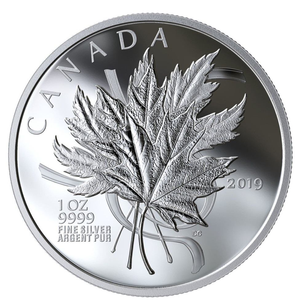 2019 Canada $20 The Beloved Maple Leaf - 1 oz Fine Silver Coin