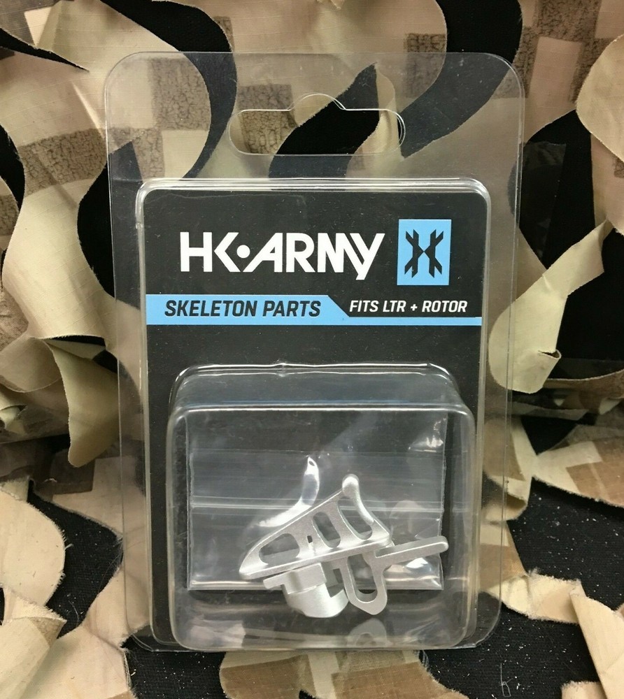 NEW HK Army Rotor/LTR Skeleton Power Button & Release Trigger Kit - Silver