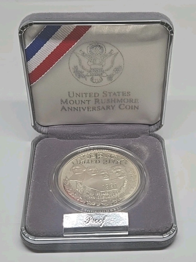 1991 Mount Rushmore Commemorative Silver Dollar Proof Coin