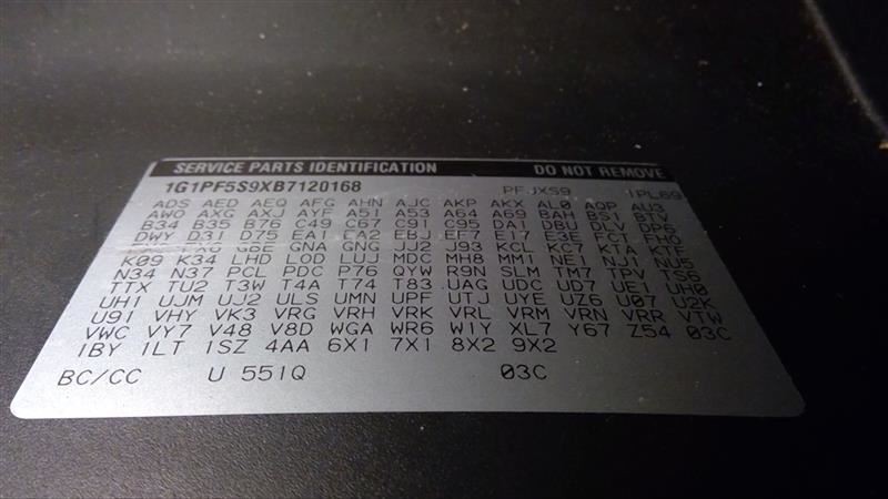 CRUZE 2011 Headrest 304345