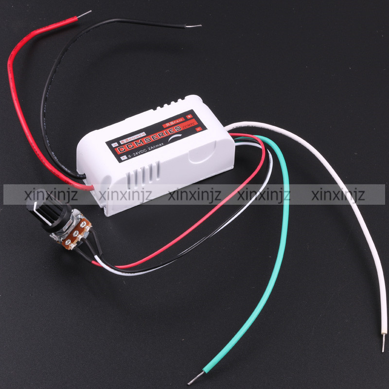 DC 12V 2A PWM Adjustable Motor Speed Controller for Brushless Fan