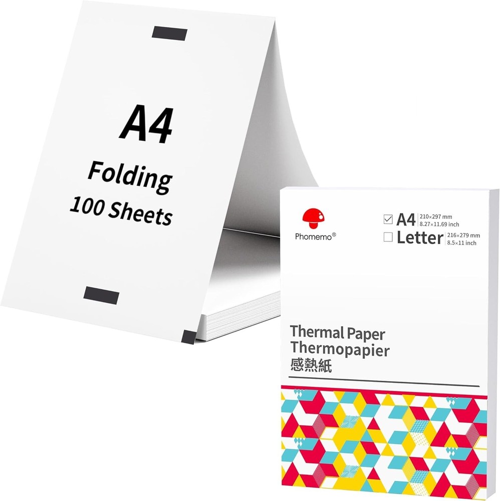 A4/Letter Advanced Thermal Printer Papers Compatible for Phomemo M08F Printer