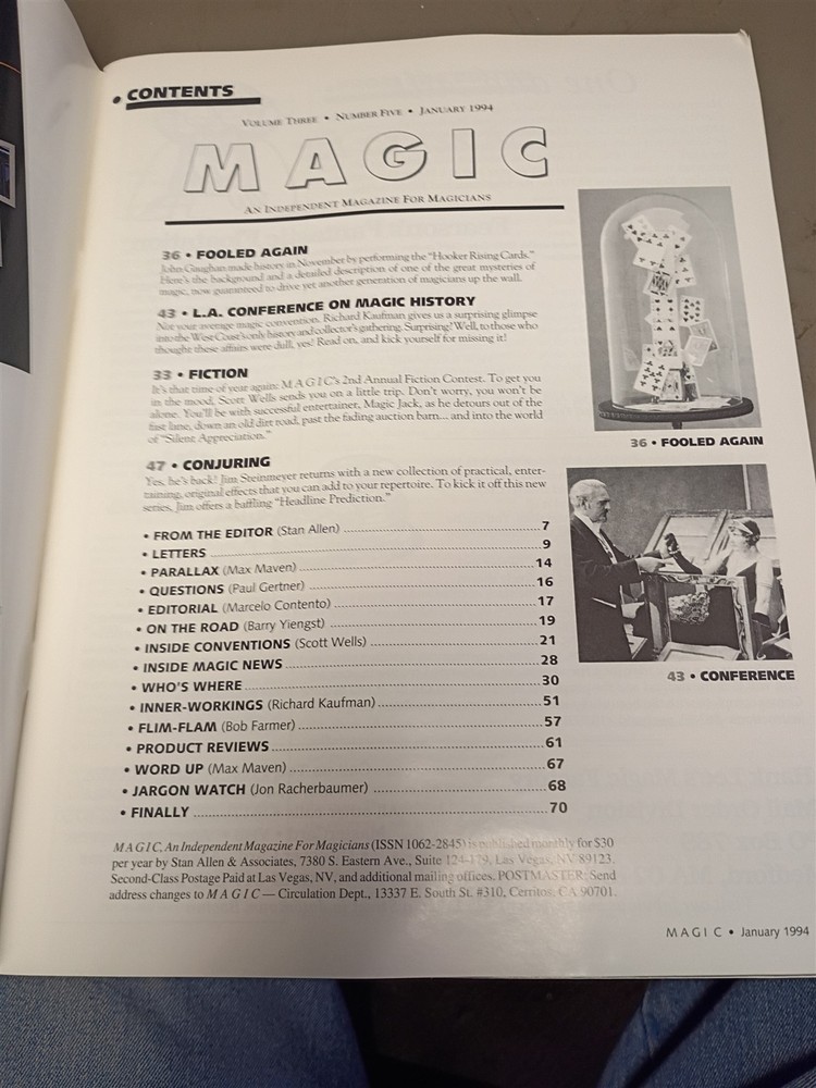 John Gaughan Magic Magazine Issue #9