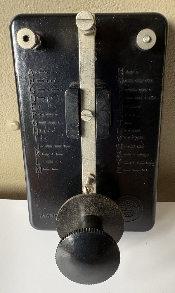 Vintage MERIT Morse Code Telegraph Key Bakelite Base Made in England