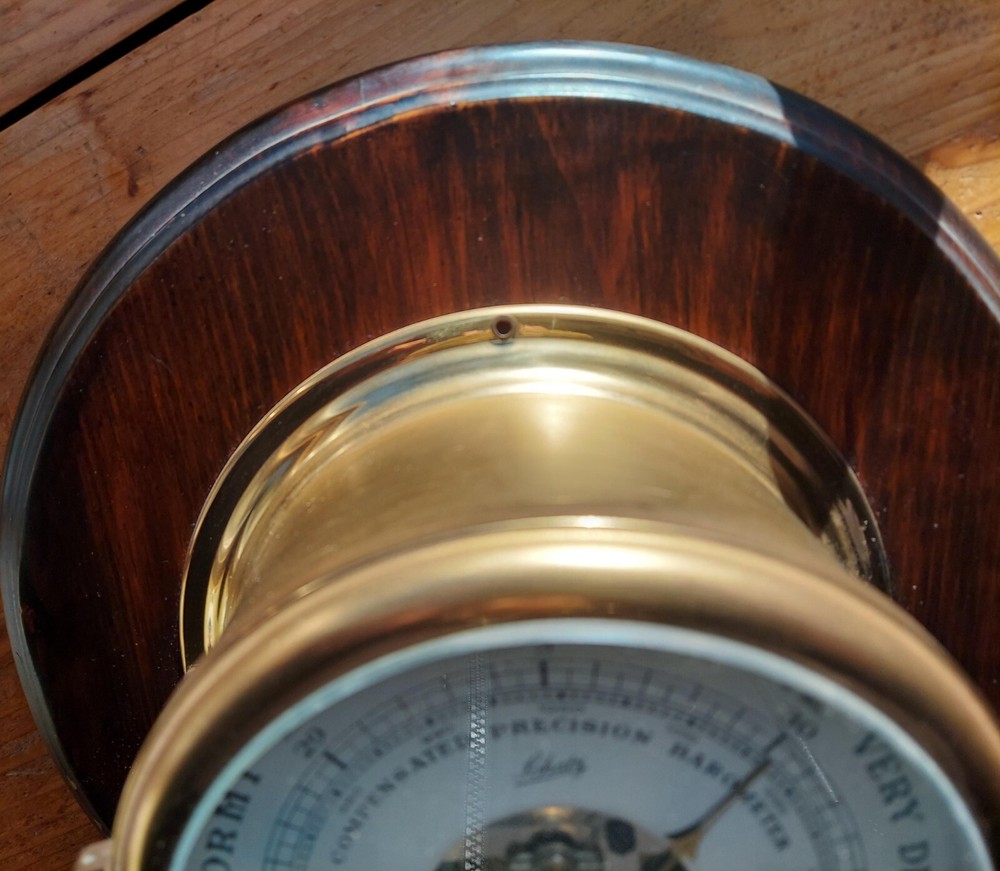 Schatz Brass Ship's Compensated Precision Barometer & Thermometer, West Germany