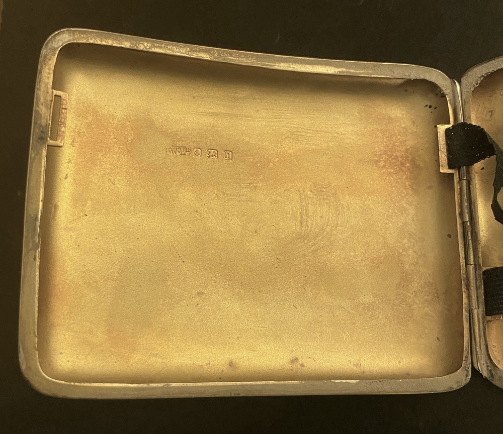 HEAVY VINTAGE SOLID SILVER CIGARETTE CASE - BIRMINGHAM 1912