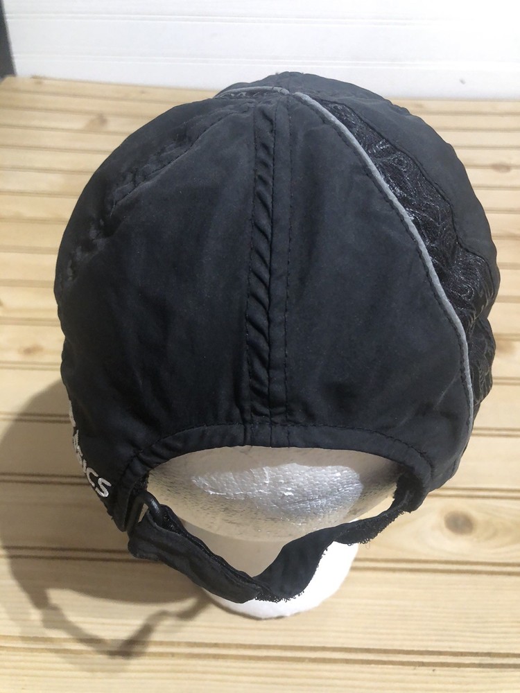 Asics Black 6 Panel Lightweight Adjustable Running/Cycling Duckbill Hat