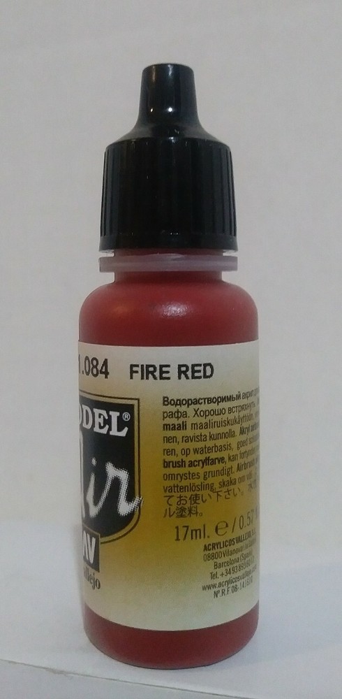 Vallejo Model Air 71.084 Fire Red, 17ml.