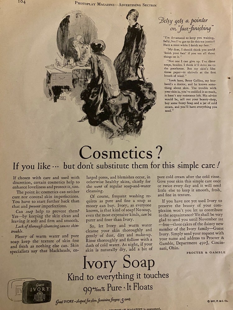 Ivory Soap, Full Page Vintage Print Ad