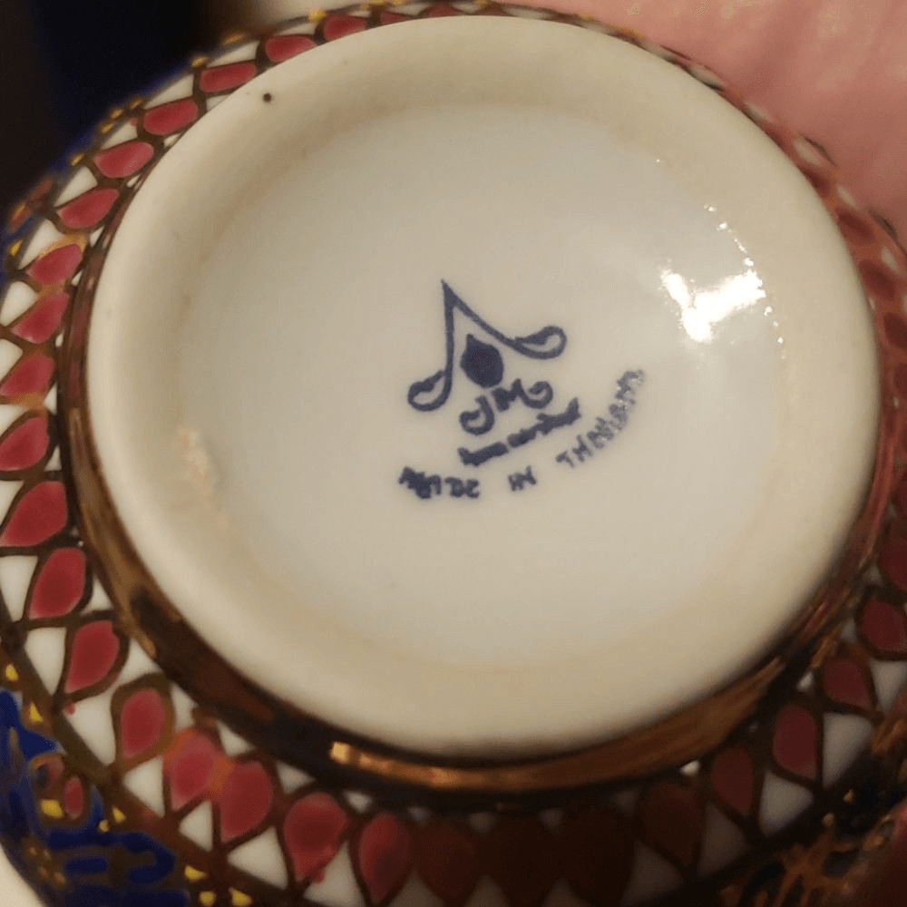 Handcrafted Benjarong Porcelain Covered Jar