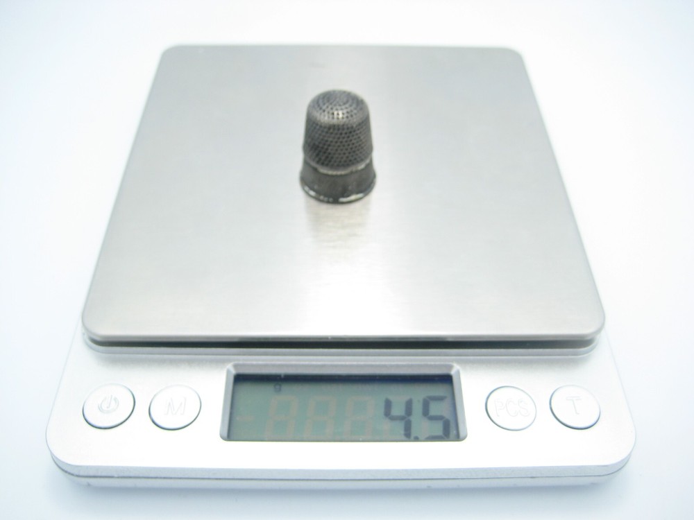 Antique Sterling Silver 17mm Sewing Thimble Size 9