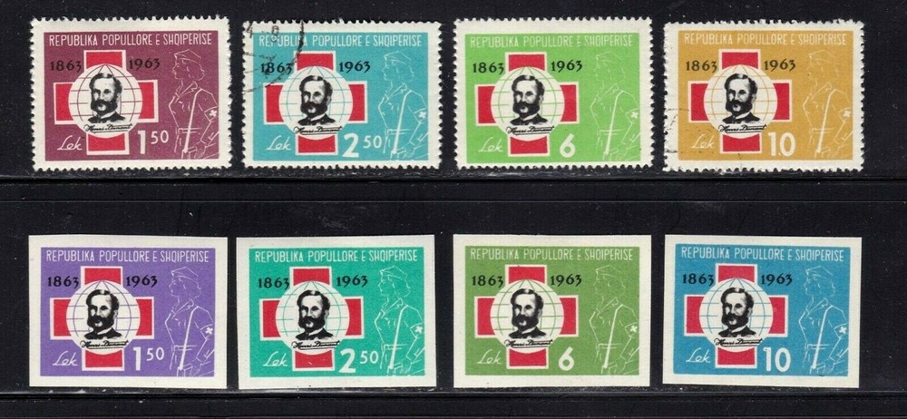 Albania      649 - 652      perf & imperf sets   CV $63.05