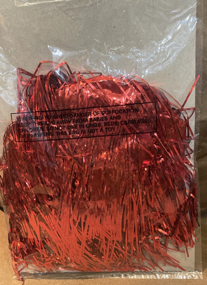 RED TINSEL WIG HALLOWEEN COSTUME ACCESSORY