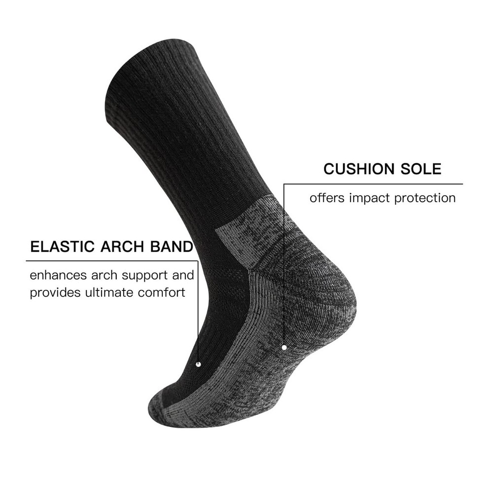 JOYNÉE 8 Pack Mens Thick Cushioned Athletic Crew Socks – Breathable M