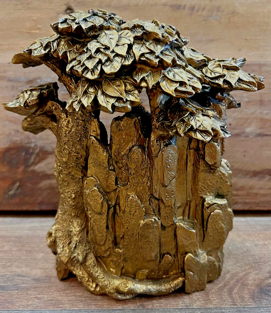 Buddha Resin Incense Burner, With Back Flow 7" x 6"
