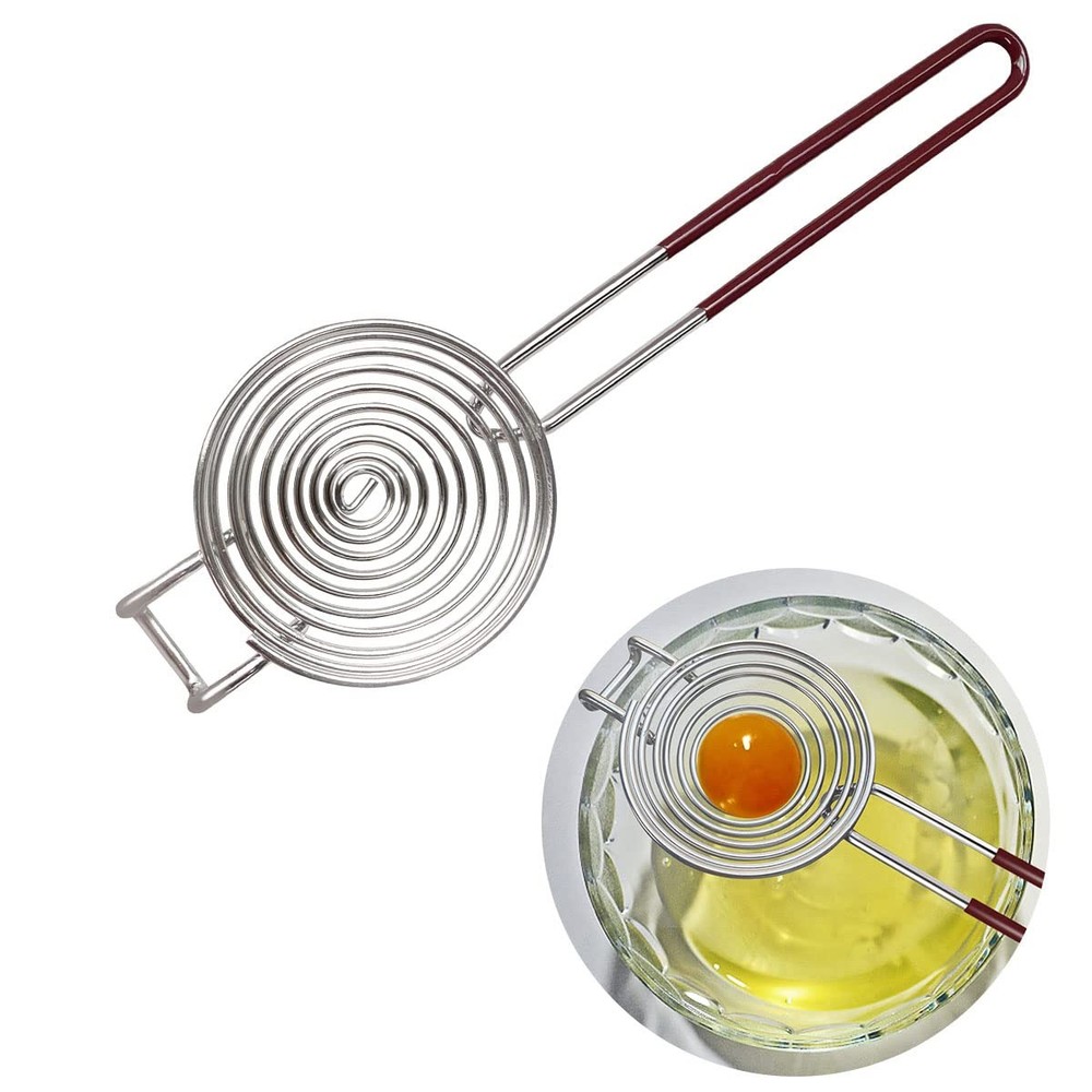 1 Pack Stainless Steel Yolk White Separator Tool (Silver)