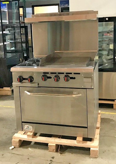 NEW 36" Oven Range Combo Griddle & 2 Burner Stove Top Commercial Kitchen NSF