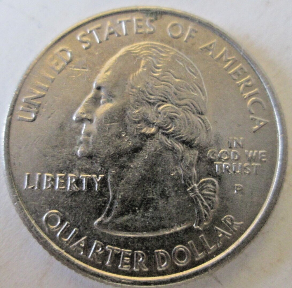 2005-P WEST VIRGINIA REVERSE DIE BREAK CUD ERROR, XF CONDITION, CIRCULATED