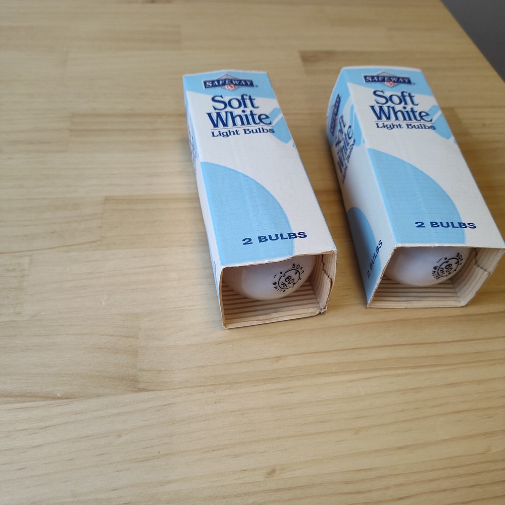 Vintage 90's Safeway Lightbulbs, Unused