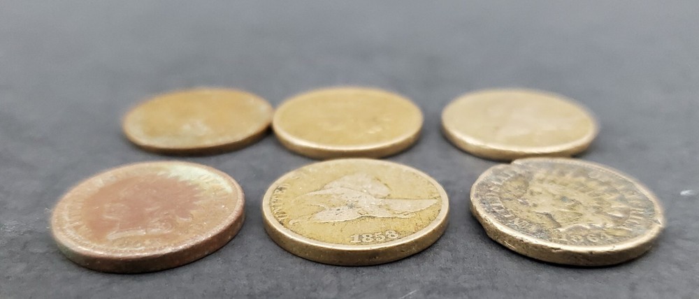 Flying Eagle/ Indian Cent 6 coins Collection 1857 - 1865