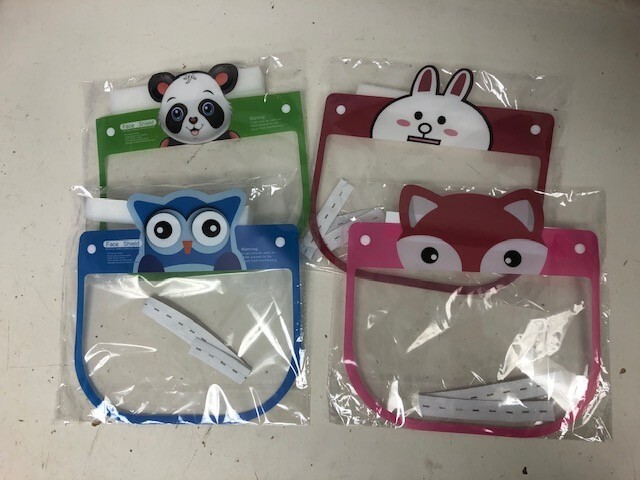 Kids Cartoon Animal Face Shield