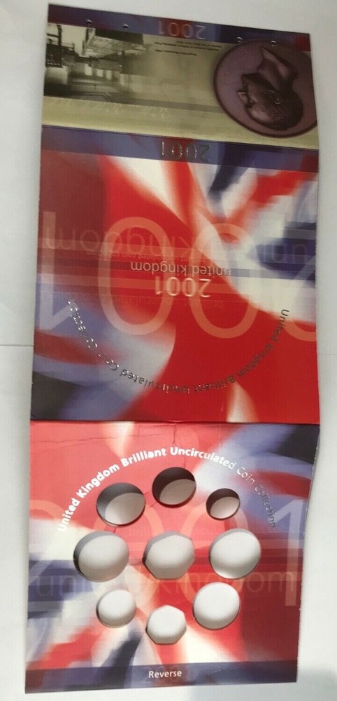 2001 Royal Mint Annual coin set Outer box only NO COINS