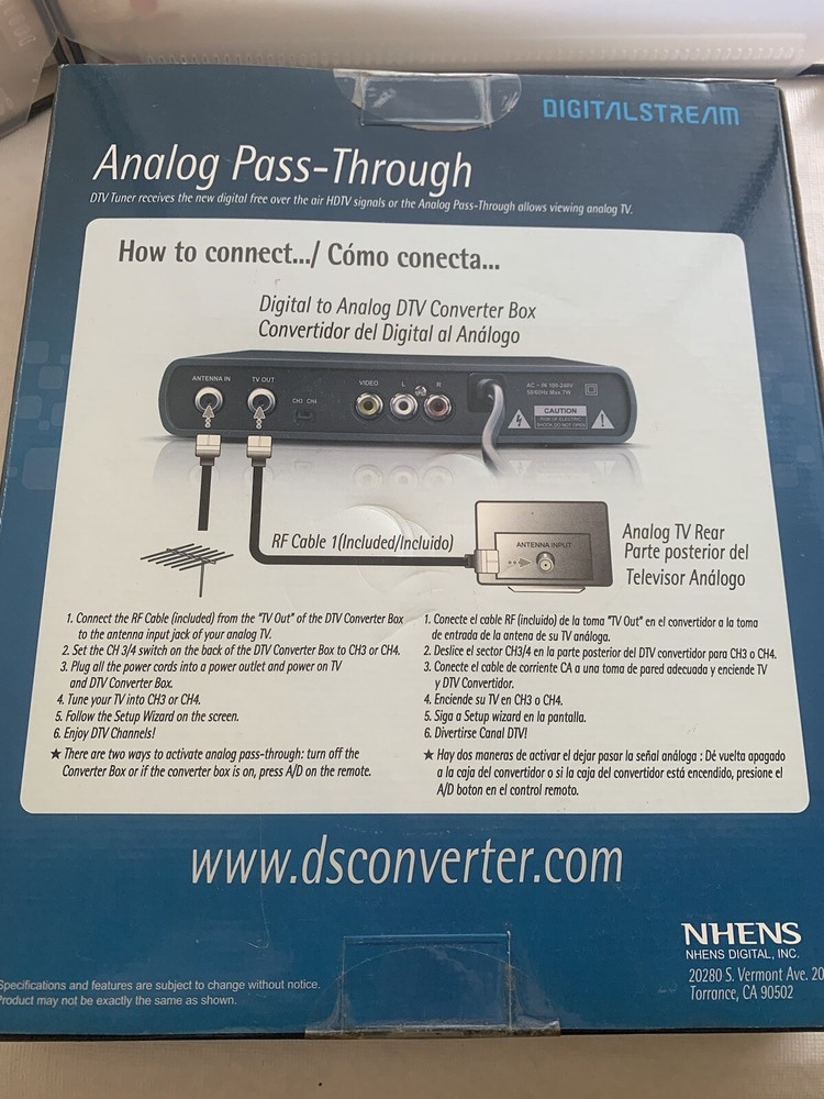 Digitalstream DTX9950 Analog Pass-Through DTV Converter Box