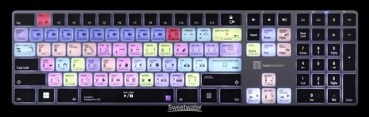 LogicKeyboard Titan Wireless Backlit Keyboard for Adobe Premiere Pro - Windows
