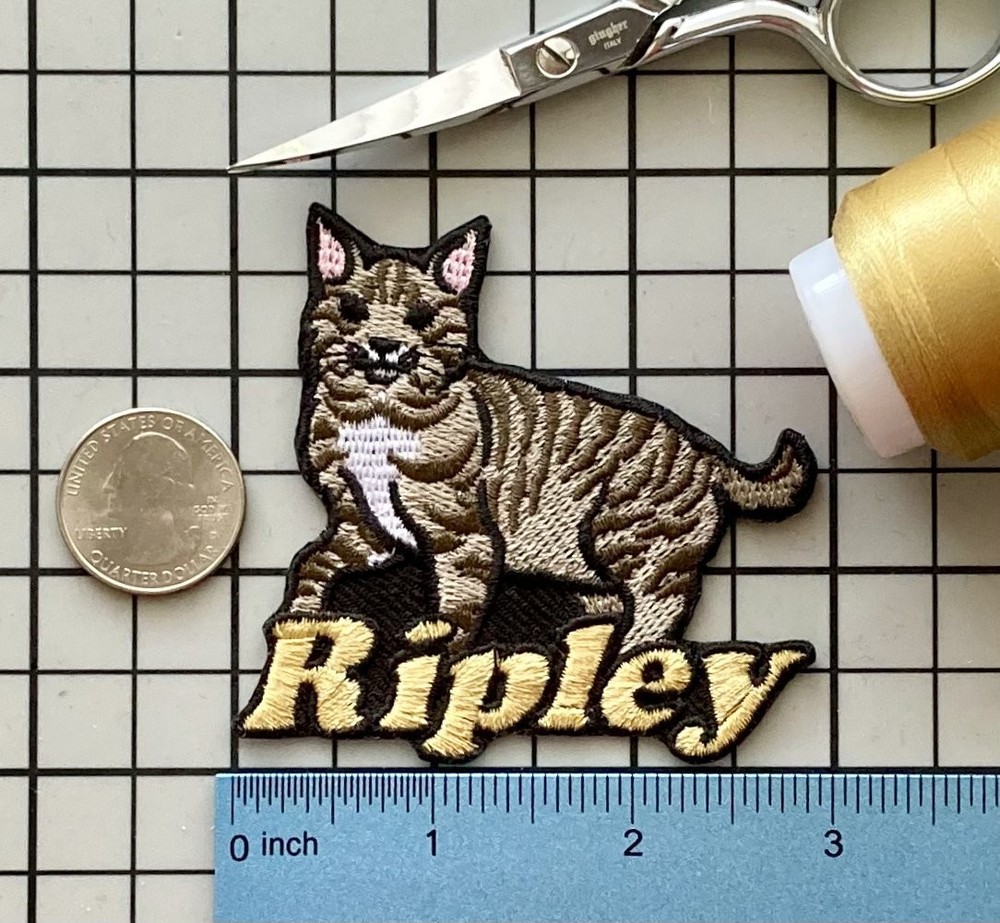 American Bobtail Cat Patch Personalized Custom Iron-on Badge