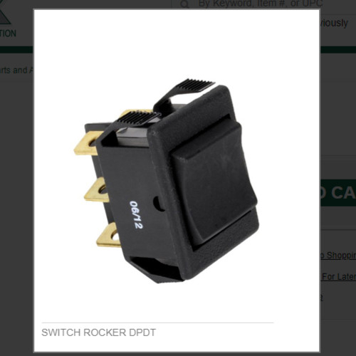 SWITCH ROCKER DPDT #9101195-01