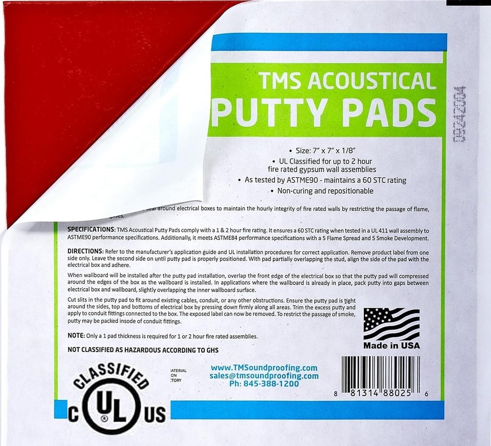 Acoustical Putty Pads - Moldable Soundproofing Pad - Fire Stop for...