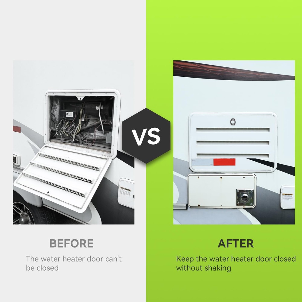 RVMATE RV Water Heater Cover Latch 2 Pack WATER HEATER CAM LOCK, Silver