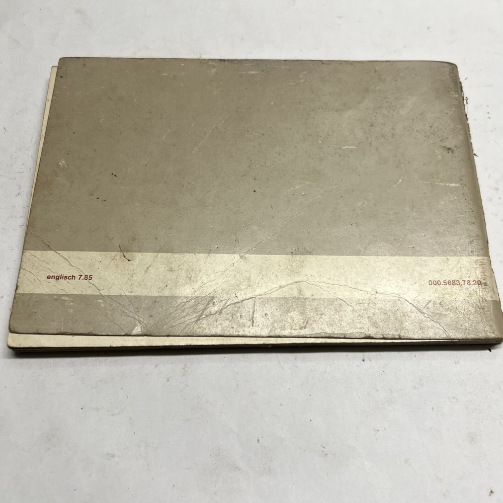 Audi 100 / 100 Quattro Instruction Maintenance Manual