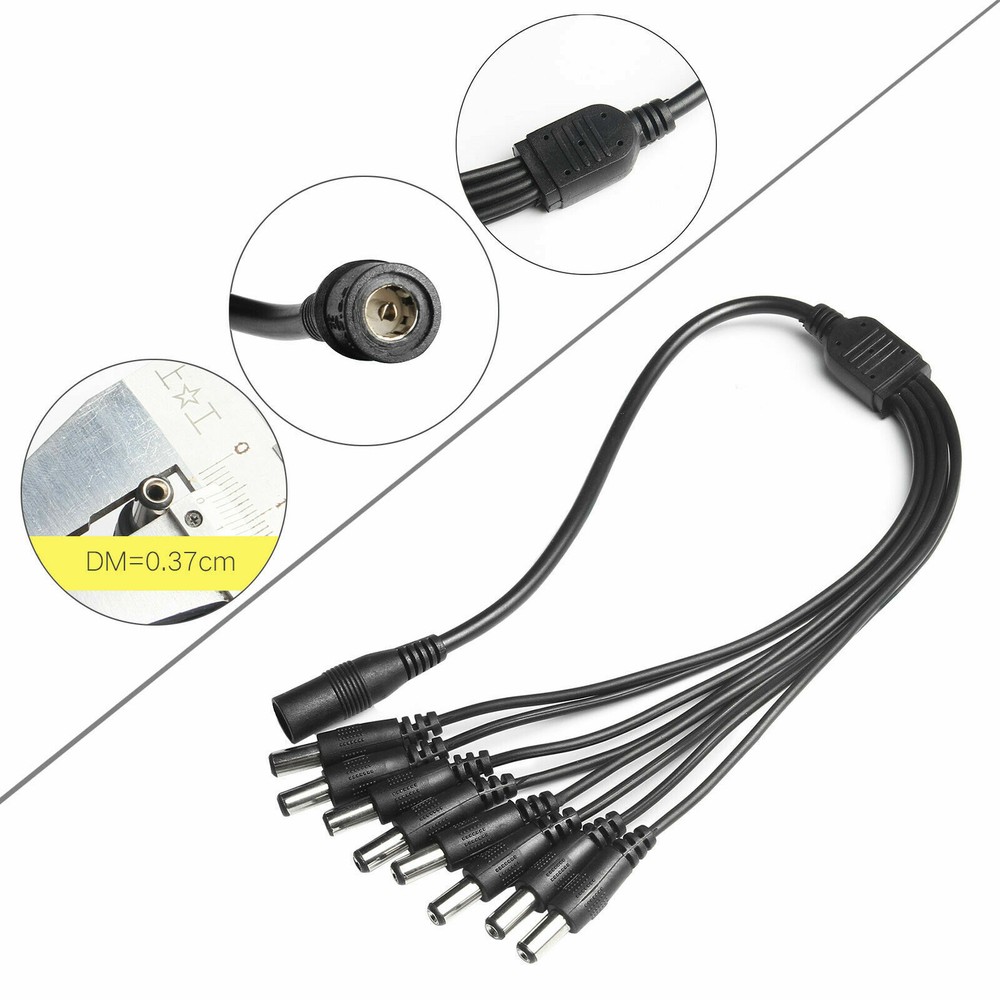 12V 5A AC Power Supply Adapter +8 Split Power Cable For CCTV Security Camera DVR