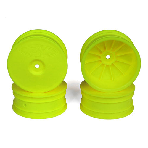 DE Racing Speedline Buggy Front Wheels for TLR 22-4 & Tekno EB410 Yellow