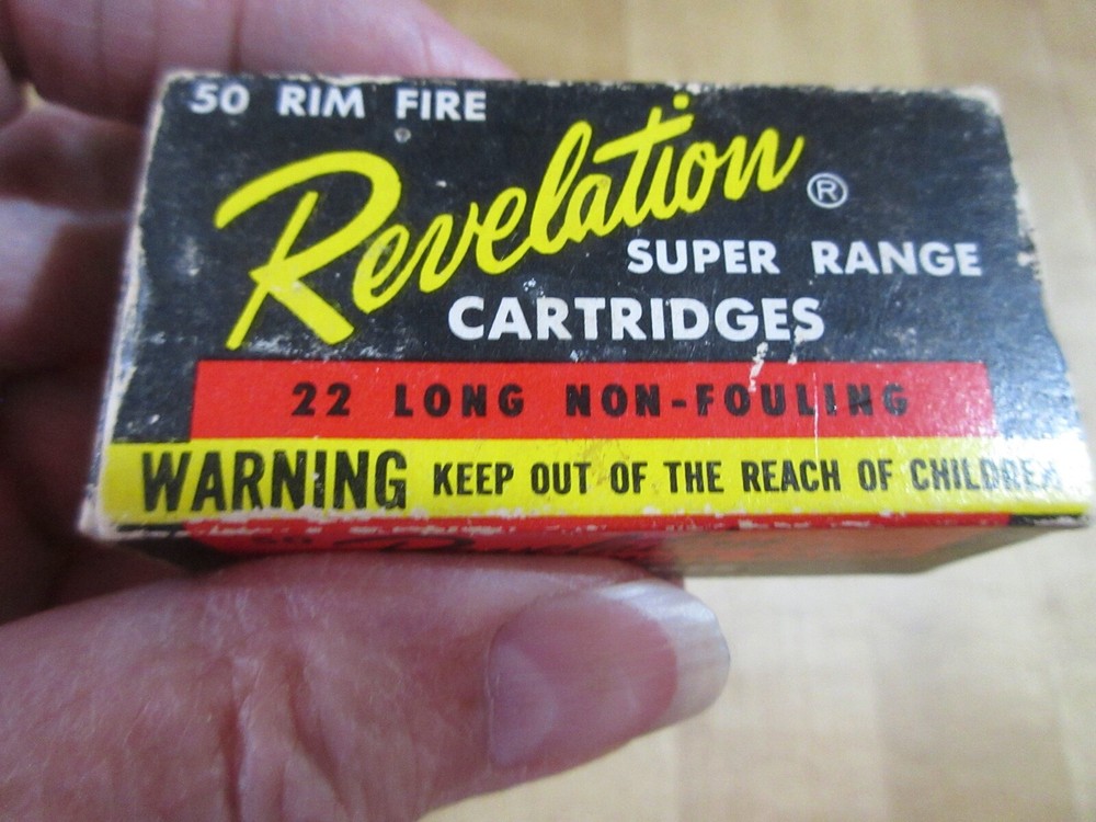 Empty Ammo Box Revelation Western Auto  Super Range 22 LONG (w18) #12