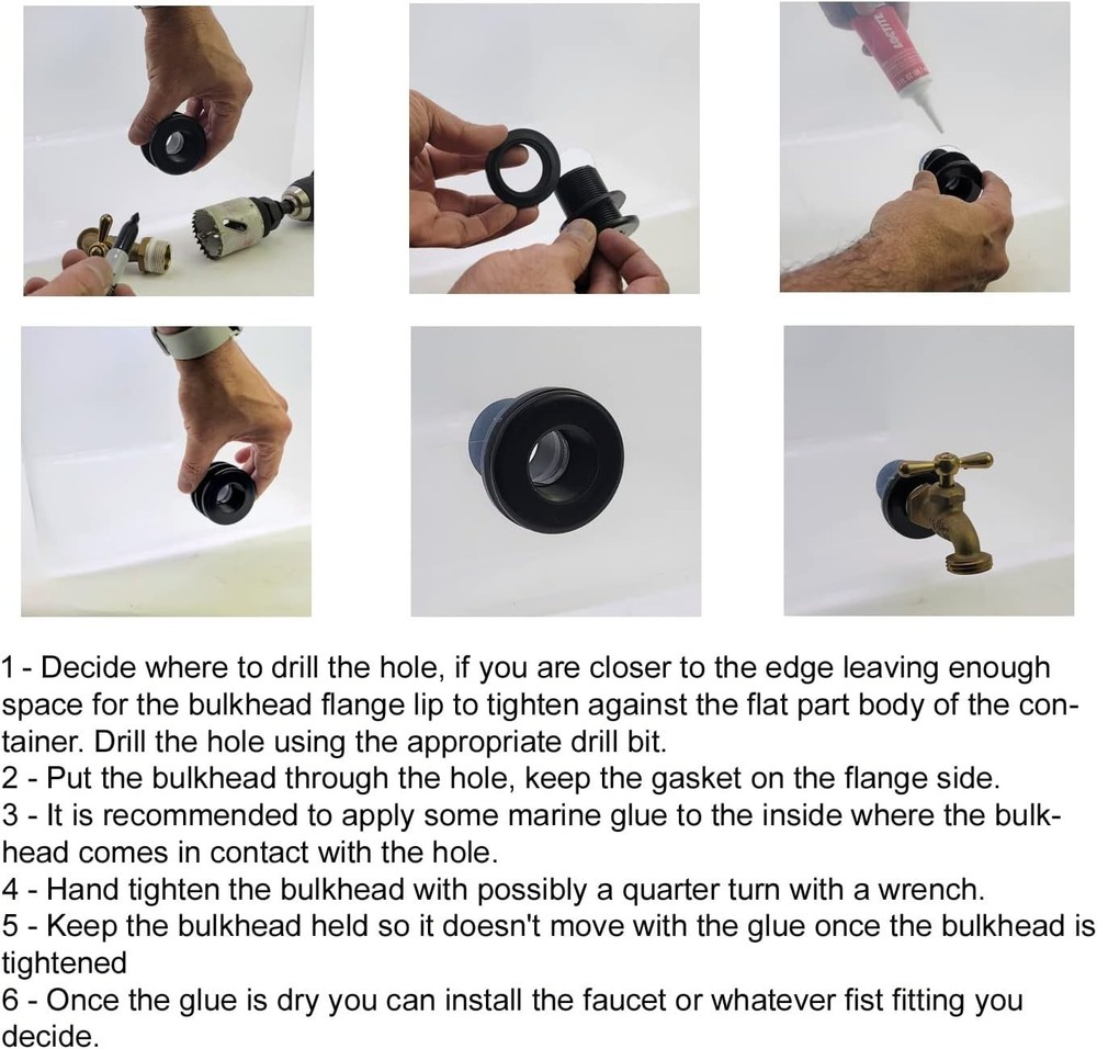 Comprehensive 1-Inch Double Threaded Bulkhead Kit – All-in-One Plumbing Solution