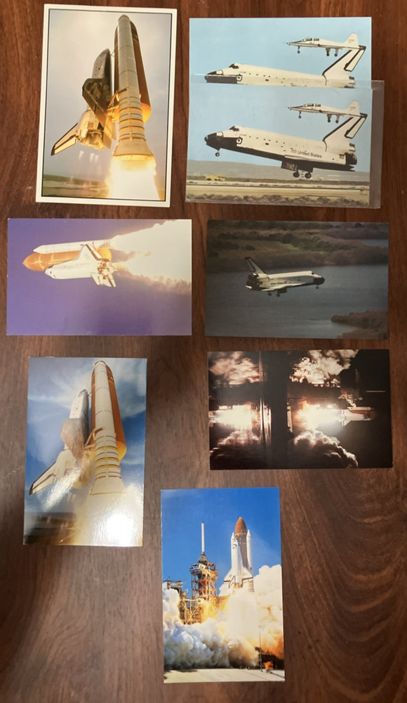 8 NASA COLLECTORS CHALLENGER SPACE SHUTTLE POSTCARDs