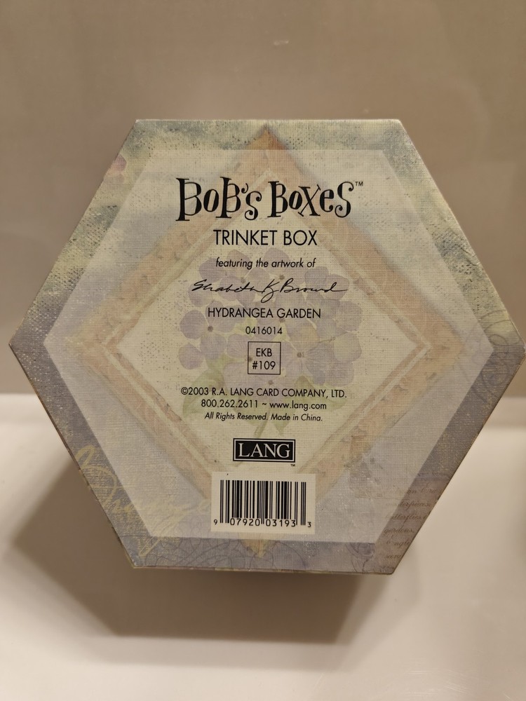 BOB'S BOXES by Lang-2003 Trinket Box - Hydrangea Garden w/ Removable Tray - #109
