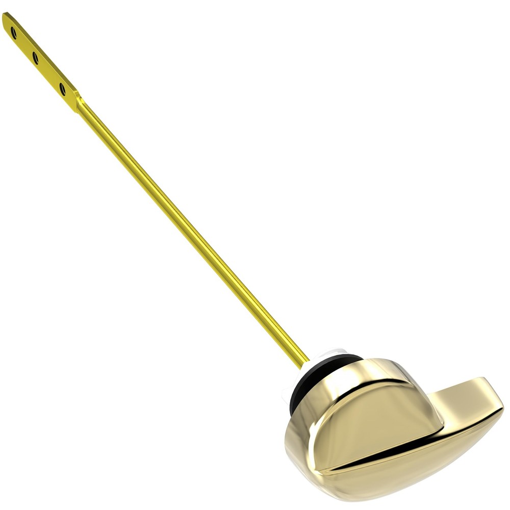 Polished brass side mount toilet handle