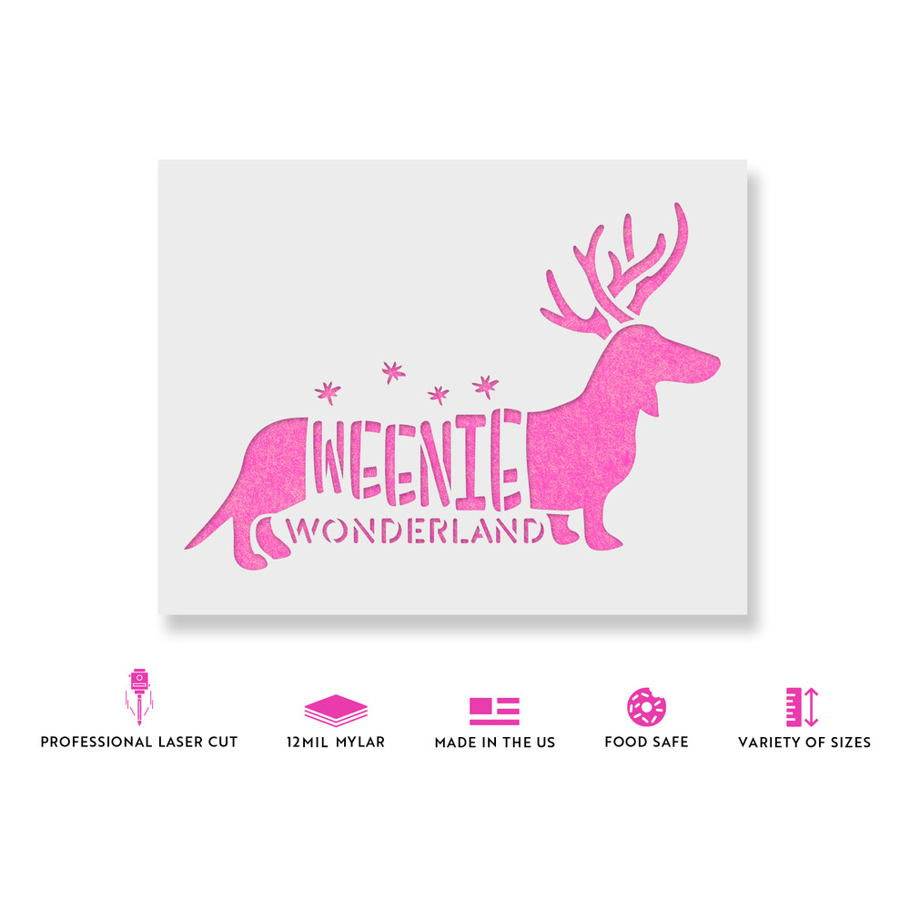 Weenie Wonderland Stencil - Reusable Stencils for DIY Projects