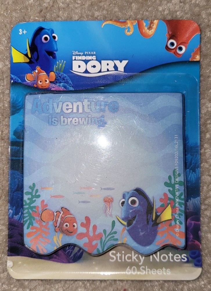 Disney Pixar Finding Dory Sticky Notes 60 Sheets Adventure Is Brewing