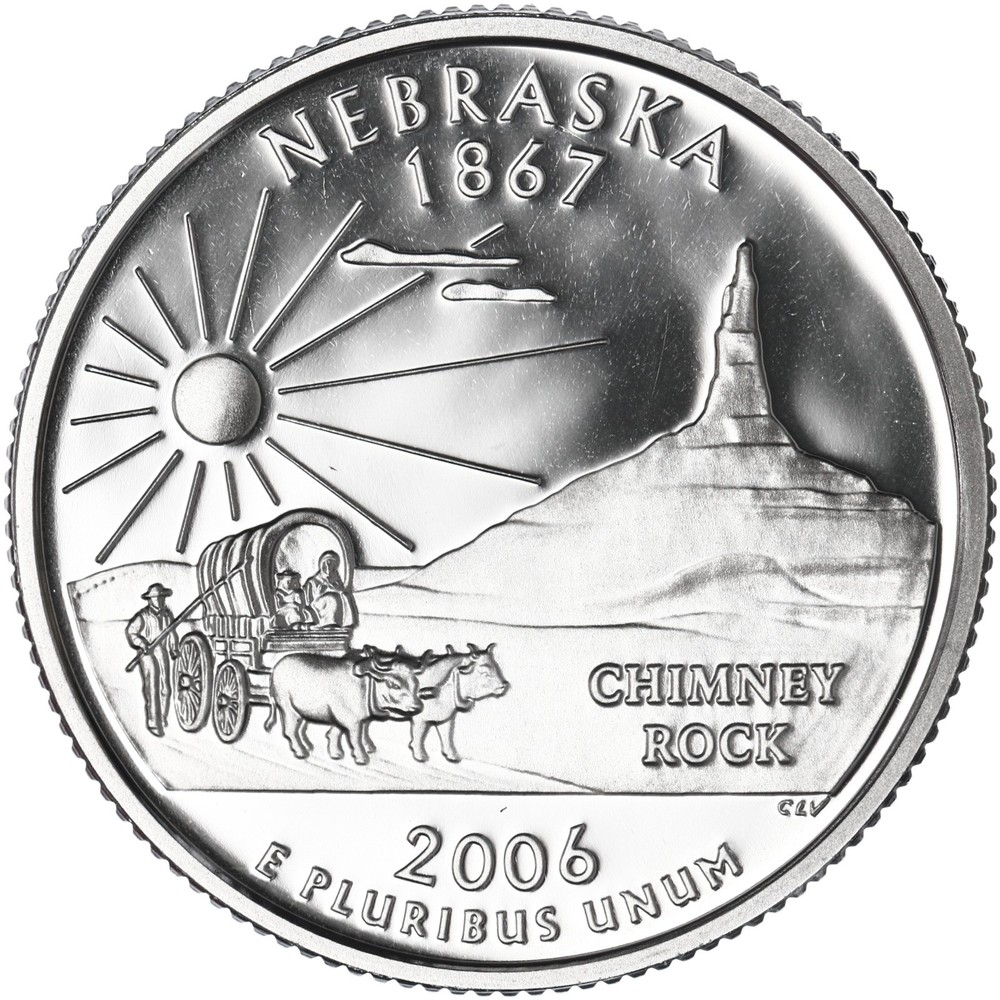 2006 S State Quarter Nebraska Gem DCam Proof CN-Clad
