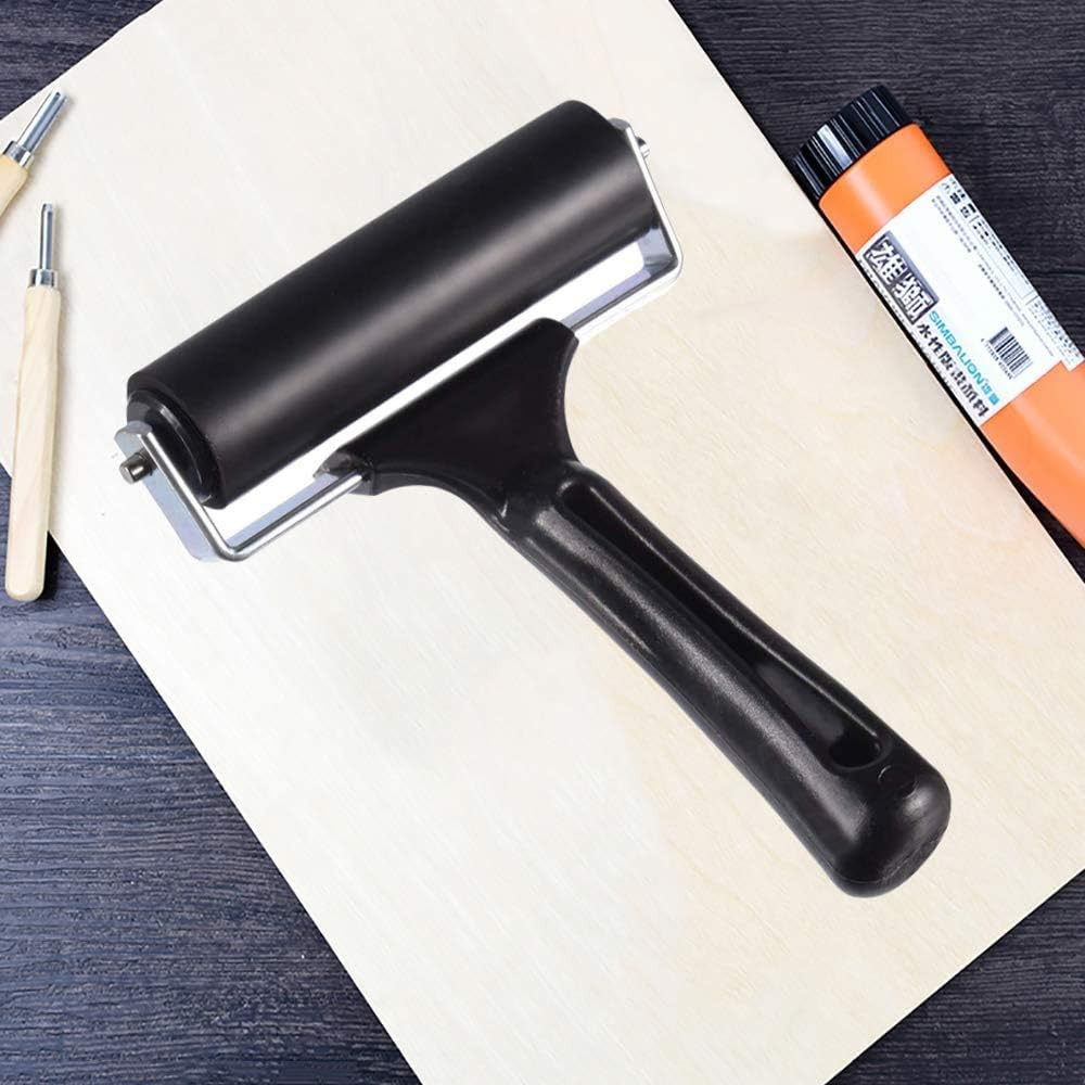 Rubber Brayer Roller for Printmaking/Ink/Print/Gluing Application (4 Inches)